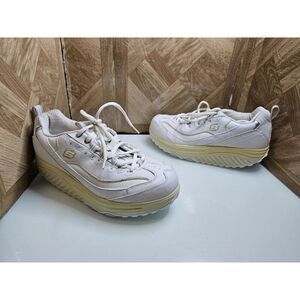 Skechers Women's Shape-ups Walking Toning White Shoes Size 8.5